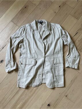 Dkny Cream One-Button Casual Blazer